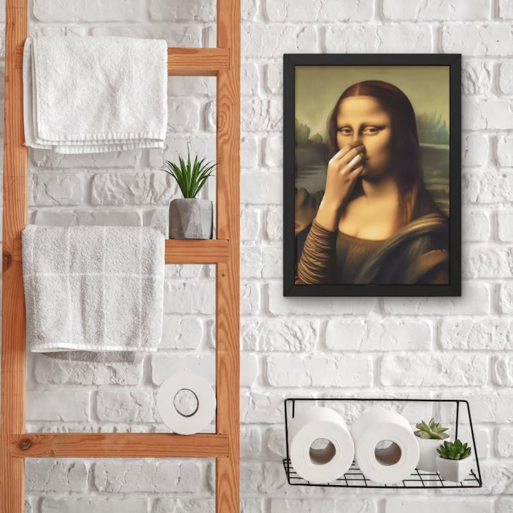 Mona Lisa med en blinkning – Humoristisk affisch
