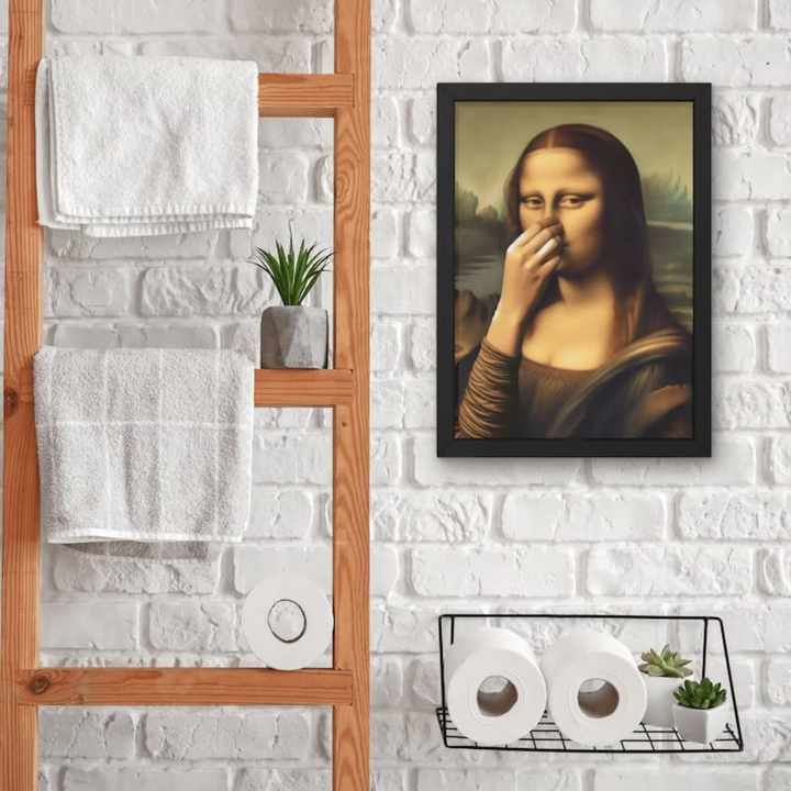 Mona Lisa med en blinkning – Humoristisk affisch