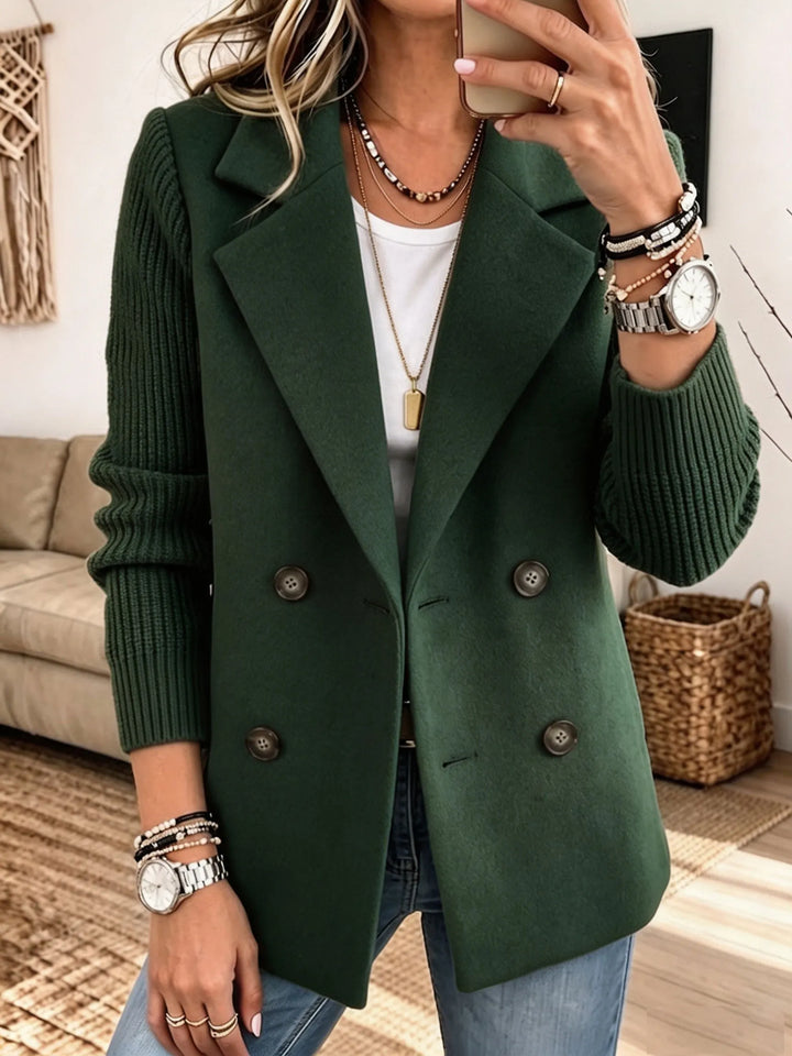Carla | Elegant kavaj med stickade ärmar