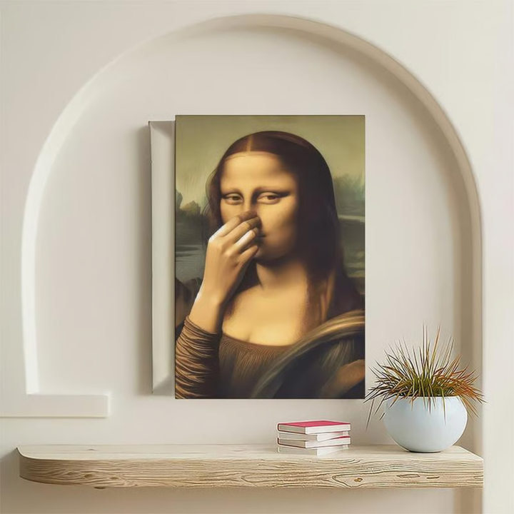 Mona Lisa med en blinkning – Humoristisk affisch