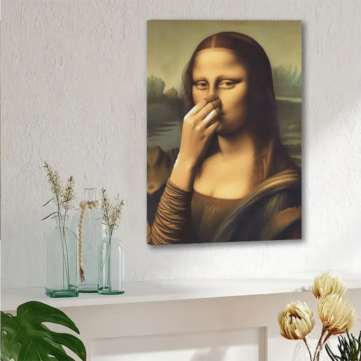 Mona Lisa med en blinkning – Humoristisk affisch