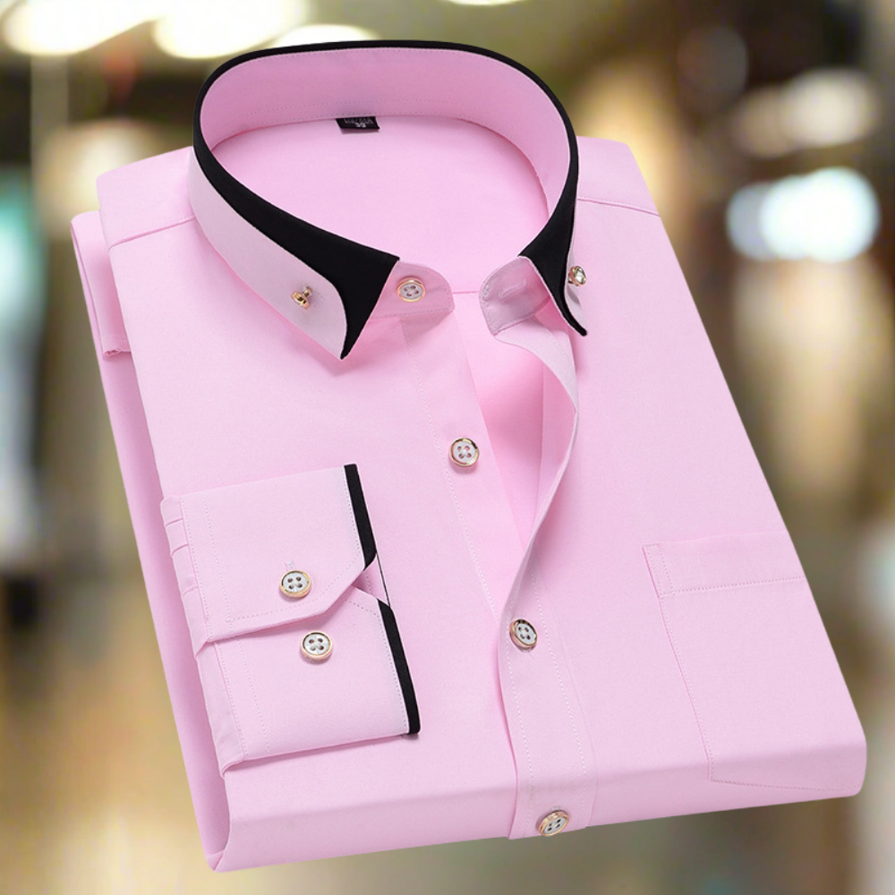 Albert – Klassisk bomullsskjorta med långa ärmar