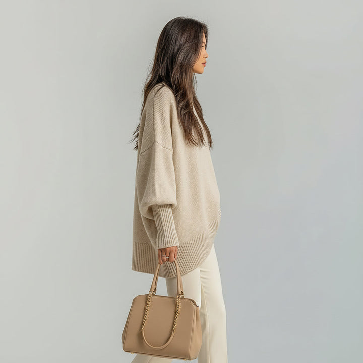 Astrid | Draperad asymmetrisk poncho