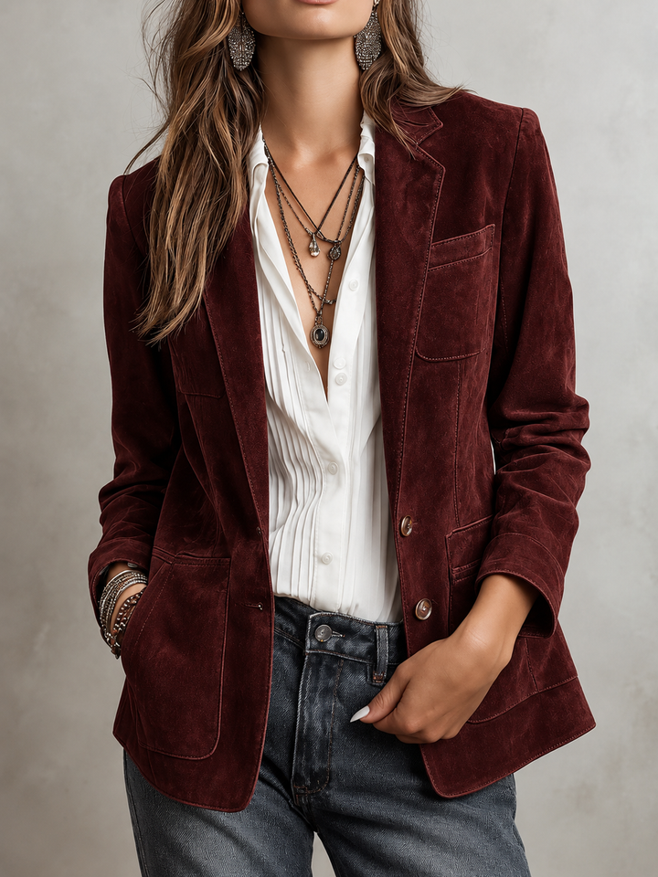 Amelia | Brun kavaj i vintagestil