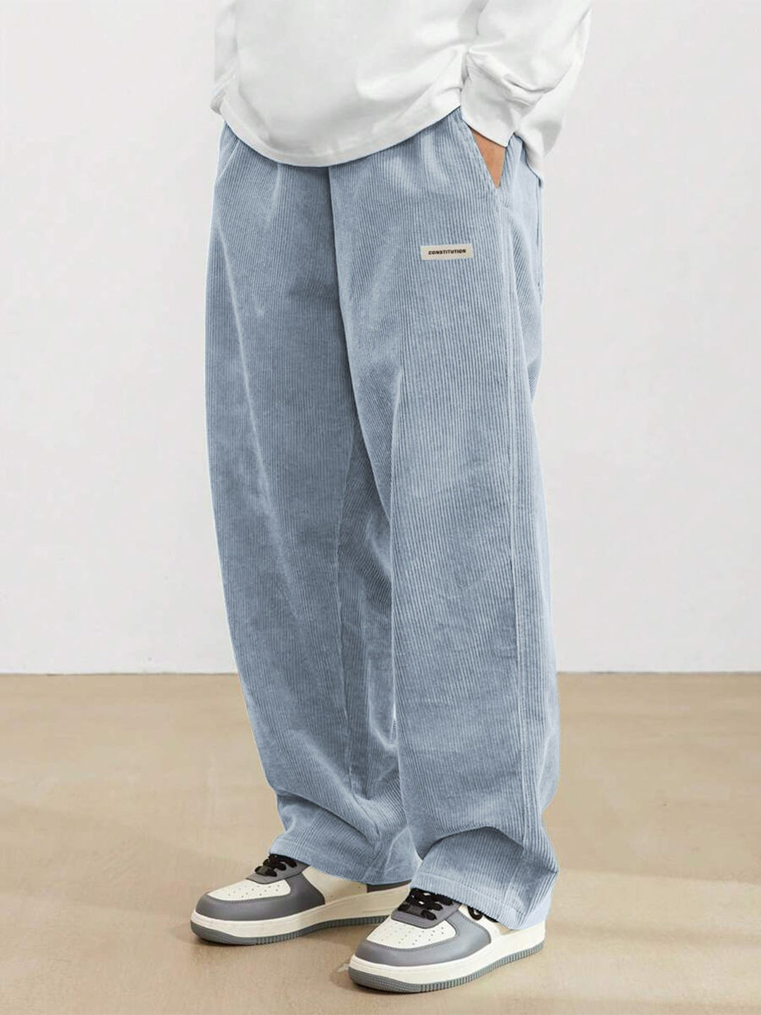 Löst sittande corduroybyxor för herr – stil och komfort i ett