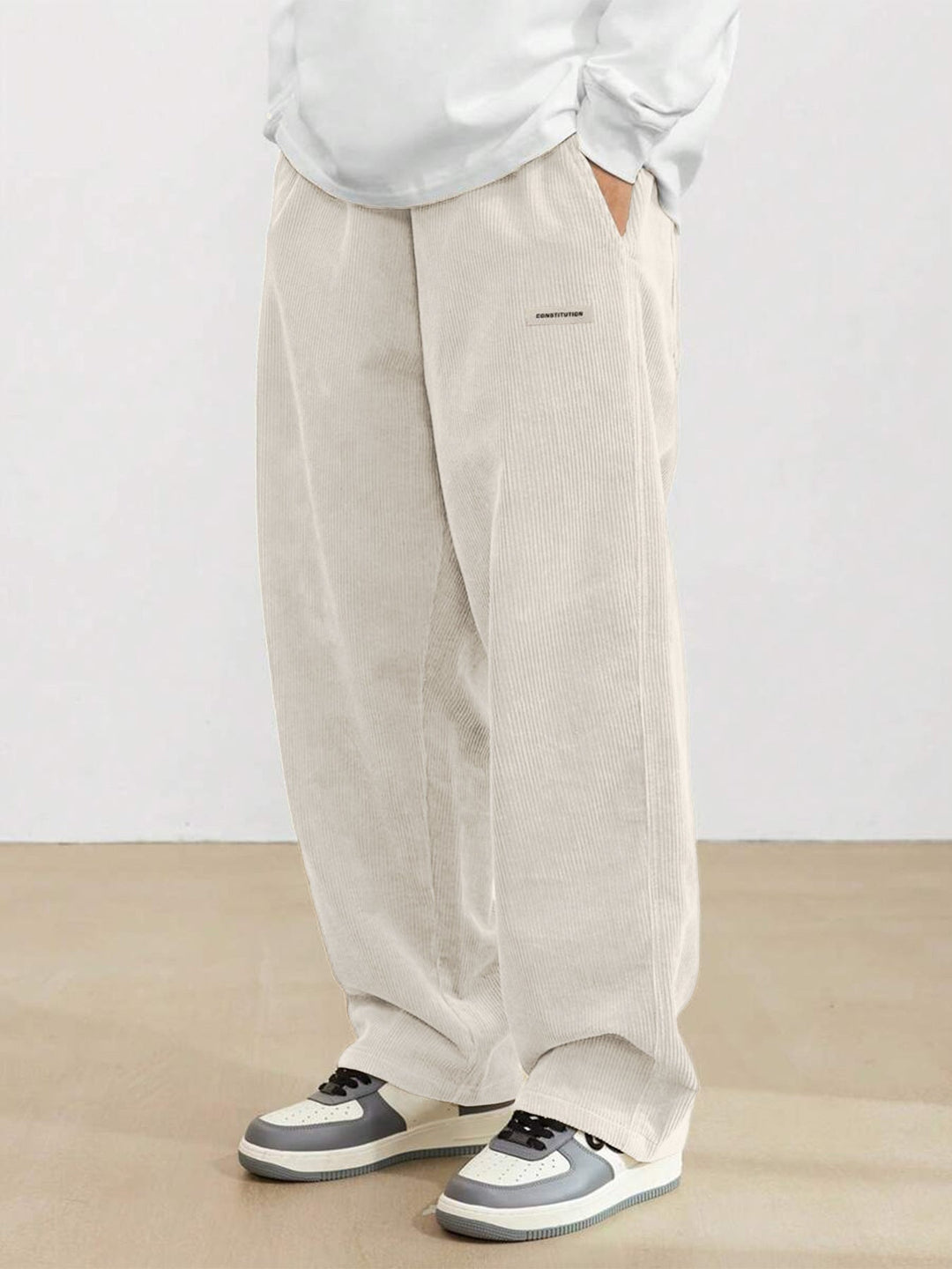 Löst sittande corduroybyxor för herr – stil och komfort i ett