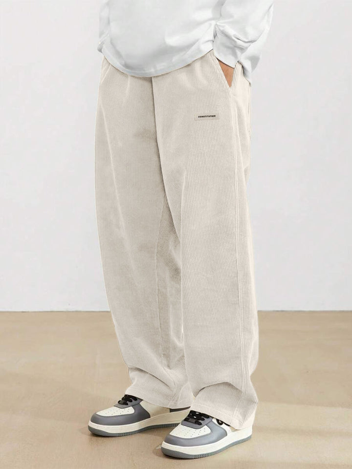 Löst sittande corduroybyxor för herr – stil och komfort i ett