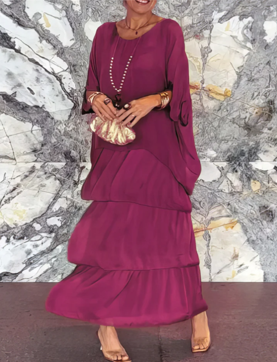Lara | Elegant, flödande maxiklänning