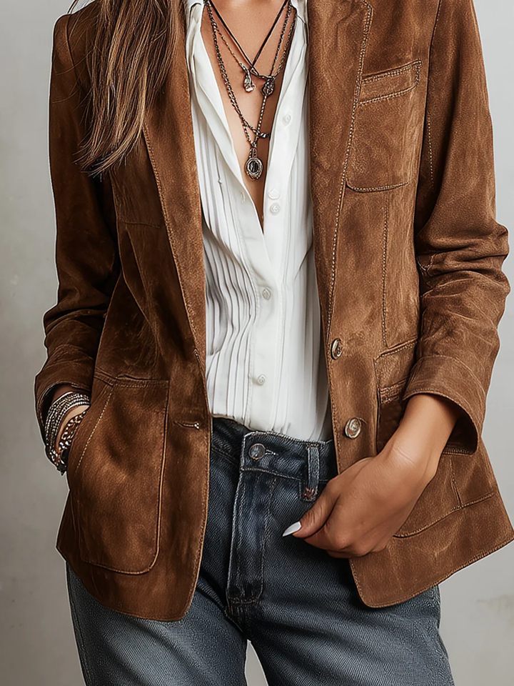 Amelia | Brun kavaj i vintagestil