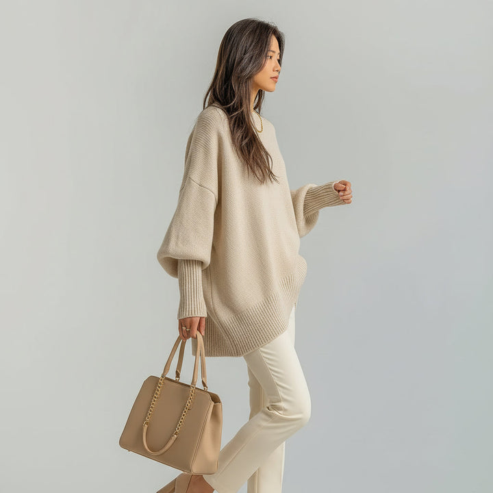 Astrid | Draperad asymmetrisk poncho