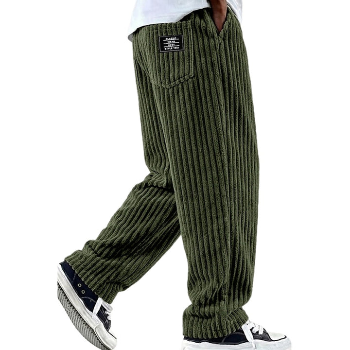 Bekväma manchesterbyxor med avslappnad passform