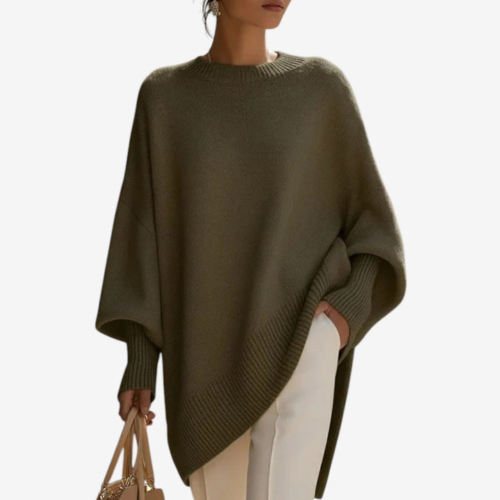 Astrid | Draperad asymmetrisk poncho