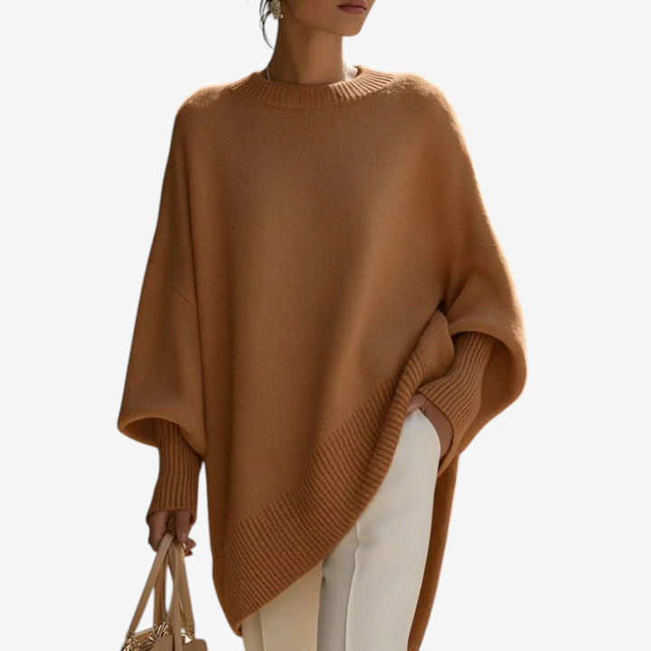 Astrid | Draperad asymmetrisk poncho