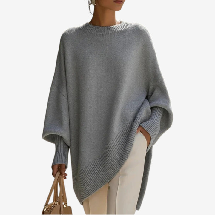 Astrid | Draperad asymmetrisk poncho