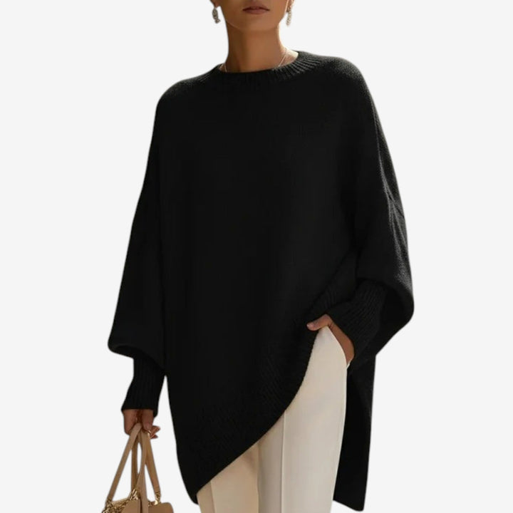 Astrid | Draperad asymmetrisk poncho
