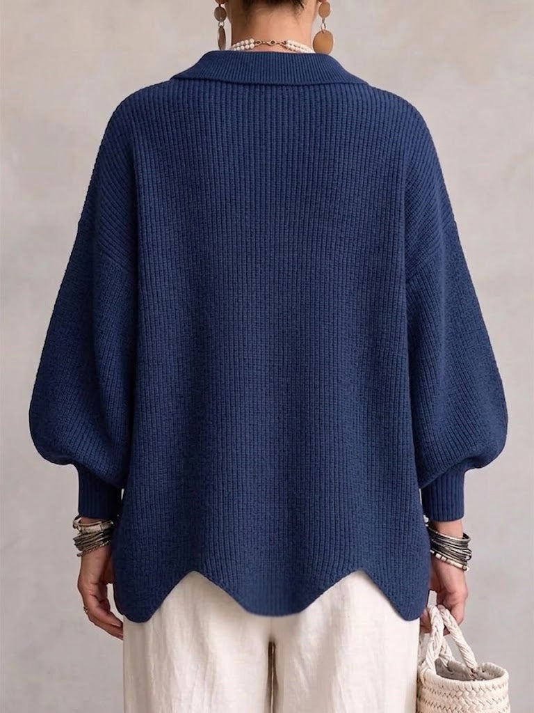 Freja | Oversize-kofta med stora metallknappar